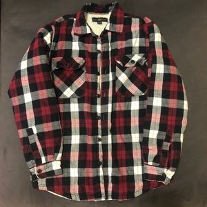 Charter Club Sherpa Lined Flannel Button-Up